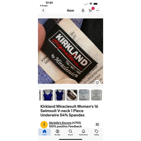 Kirkland by Miraclesuit Glittetati Women’s Purple 1-PC Swimsuit Sz 12 Underwired - Picture 14 of 16